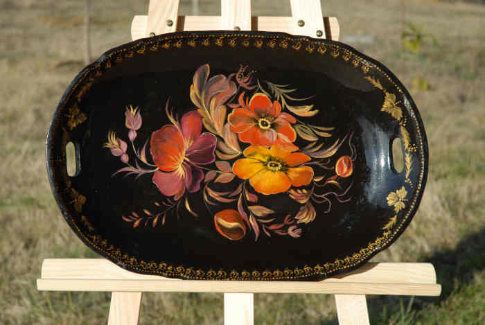  Plateaux de bois peints - Ludmilla Ungern