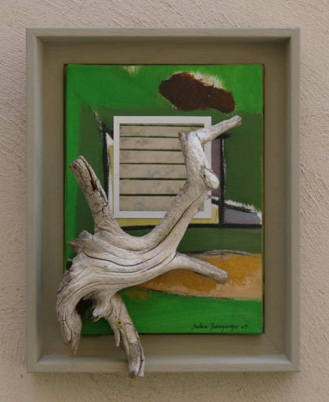 Sabine Jeangeorges  , acrylic and collage
