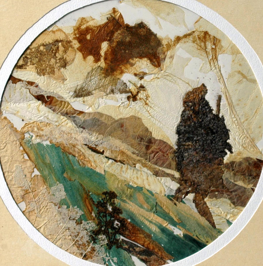 Painting with dried plants by René Dhombres 
