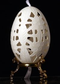 Goose egg shell, work made with acid - Hungary