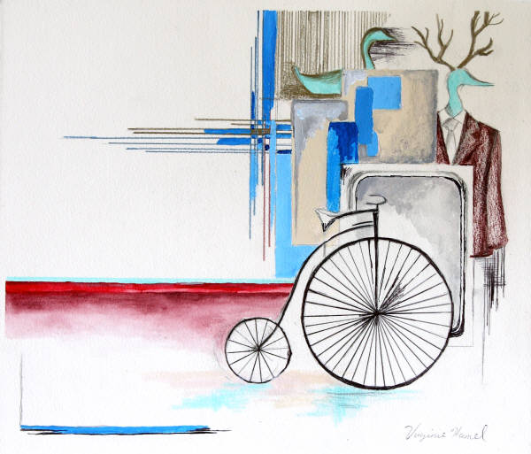 Virginie Hamel, Yukon, Aquarelle, encre et crayon 