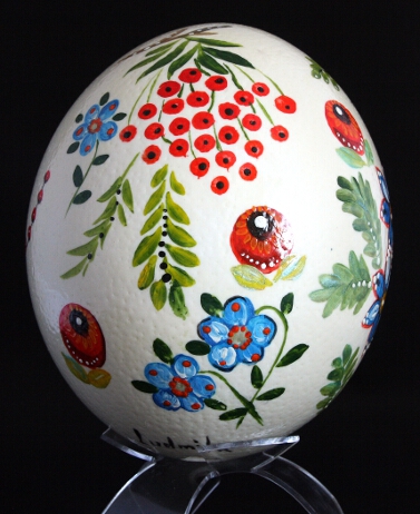 Painting on Ostrich Egg Shell - Ludmilla - Russia