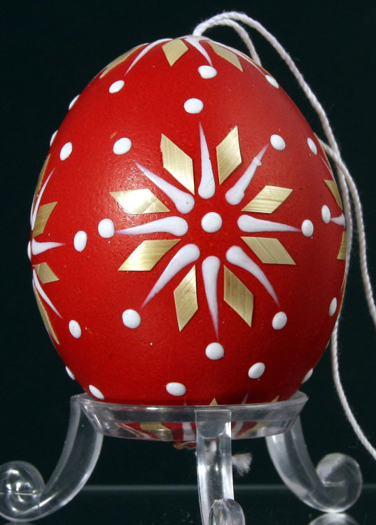 Oeuf décoré à la cire colorée et à la paille : Slovaquie