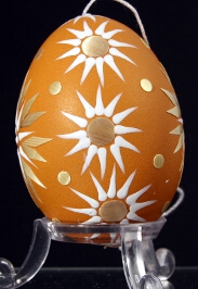 Oeuf décoré à la cire colorée et à la paille : Slovaquie