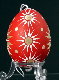 Oeuf décoré à la cire colorée et à la paille : Slovaquie