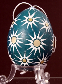 Oeuf décoré à la cire colorée et à la paille : Slovaquie