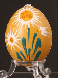 Oeuf décoré à la cire colorée et à la paille : Slovaquie