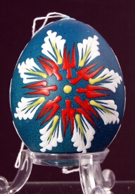 Oeuf décoré à la cire colorée  : Slovaquie