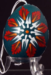 Oeuf décoré à la cire colorée  : Slovaquie