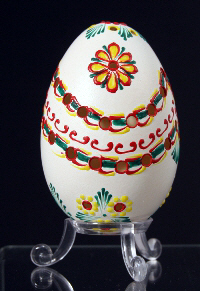 Oeuf décoré à la cire colorée : Slovaquie