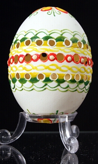 Oeuf de cane décoré à la cire colorée : Slovaquie