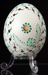 Oeuf de cane décoré à la cire colorée : Slovaquie