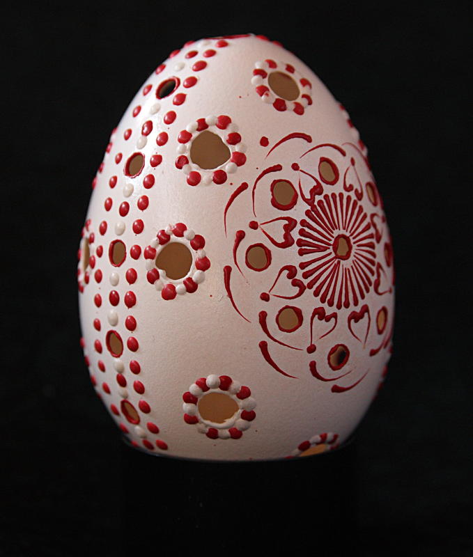 Decorated egg shell with colored wax : Slovakia