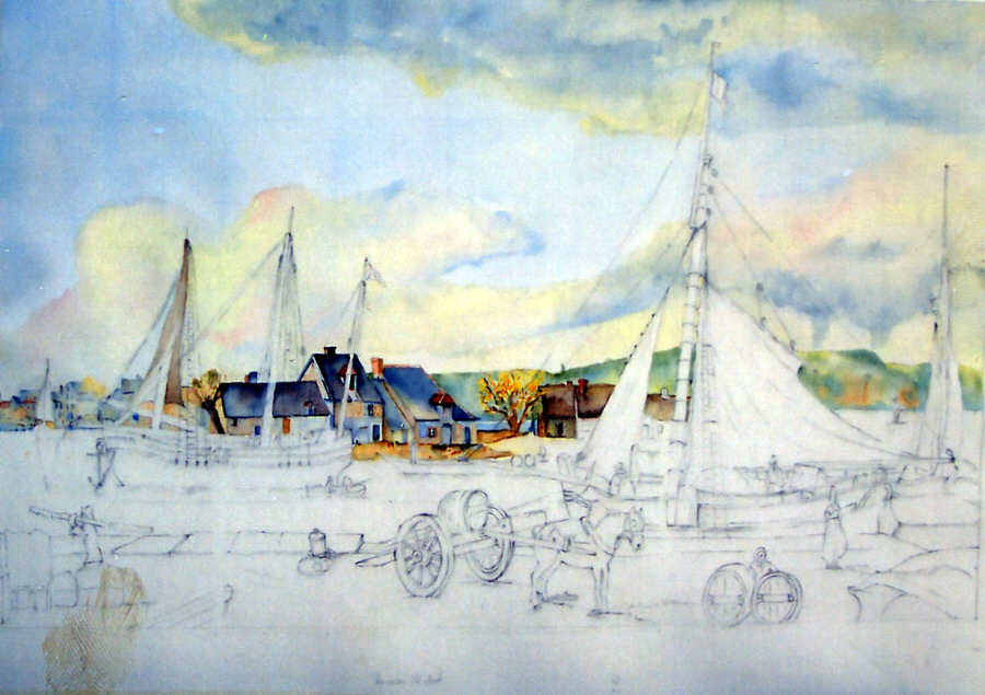 Pierre Maubeau - Aquarelle
