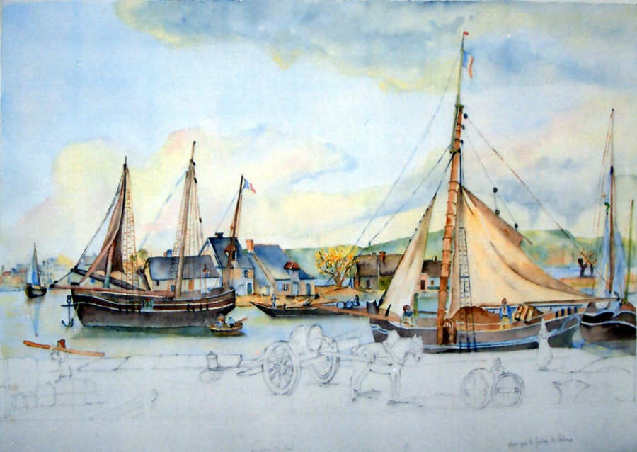 Pierre Maubeau - Aquarelle