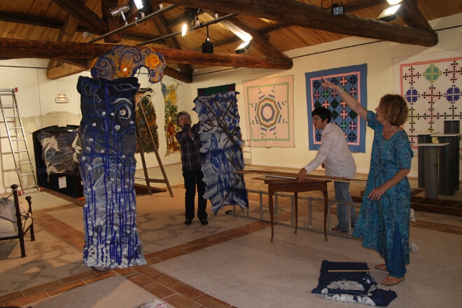 Exposition de feutre de Louise Hardy, au Centre Européen du Patchwork