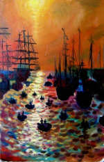 Нина Силаева (Nina Silaeva) :  Peinture à l'huile, oil painting, Öl Malerei, Масло, 油絵