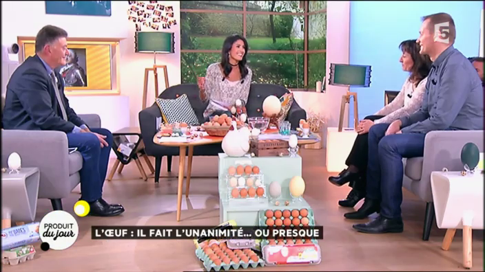 Exposition d'oeufs sur France 5