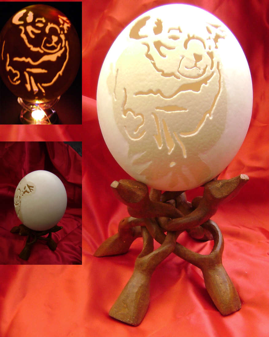 Sandrine, sculptrice sur oeufs