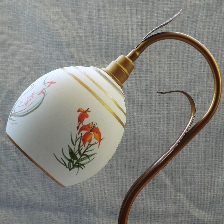  Oeuf d'autruche monté en lampe