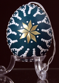 Decorated egg shells with colored wax : Slovakia