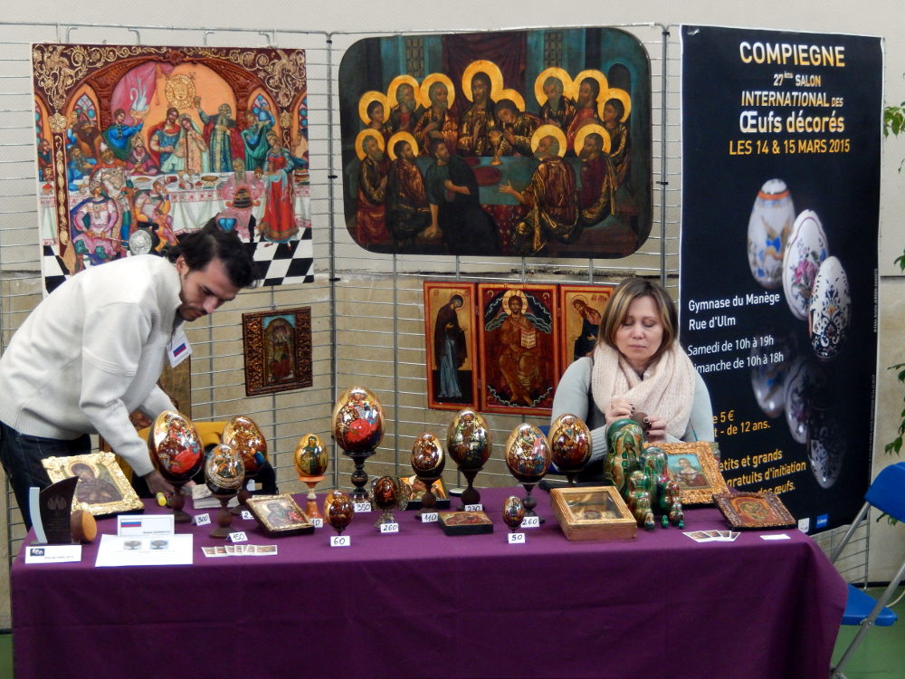 Natalia, artiste peintre au salon de Compiègne